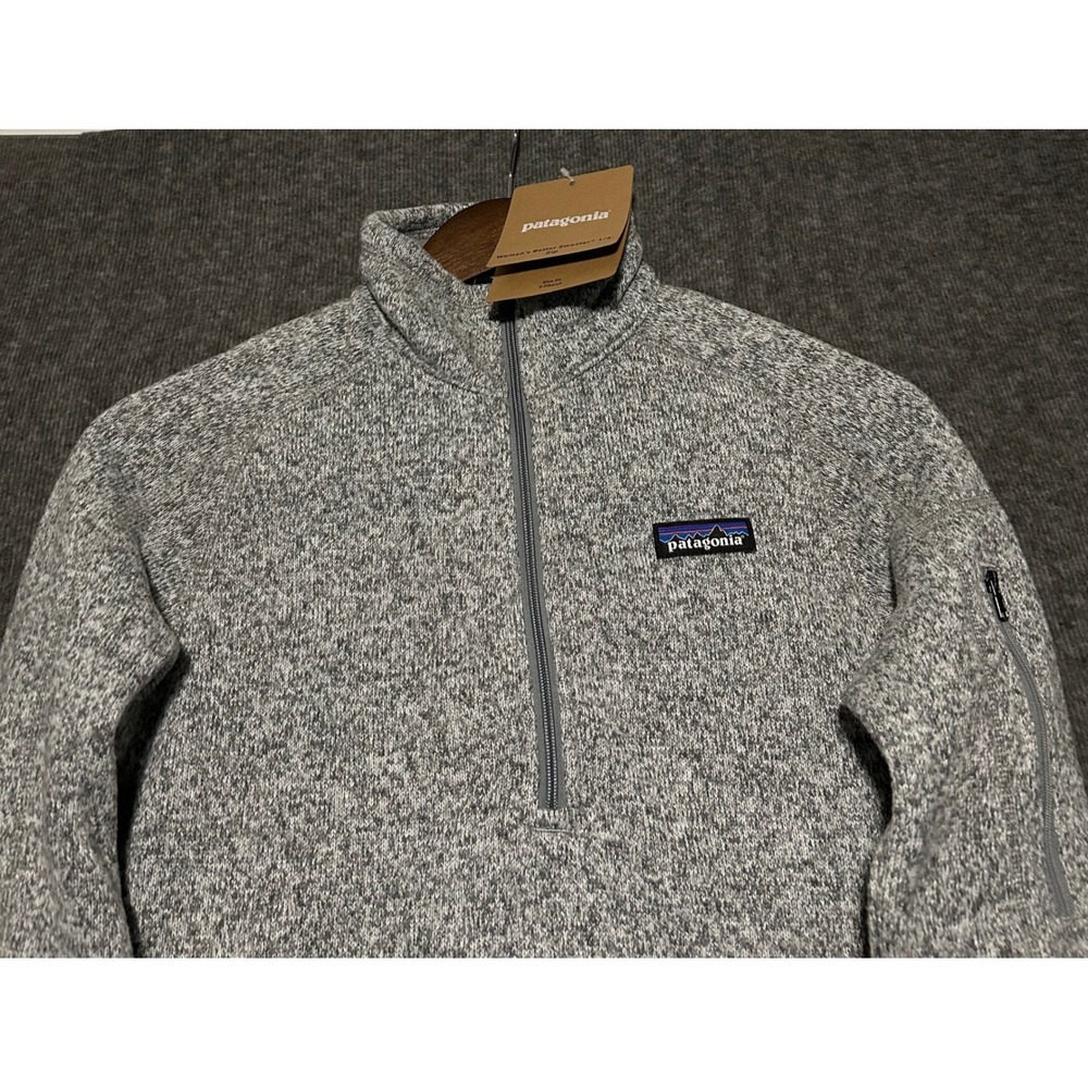 Patagonia 1/4 zip better sweater womens small gray birch white new - Picture 3 of 8